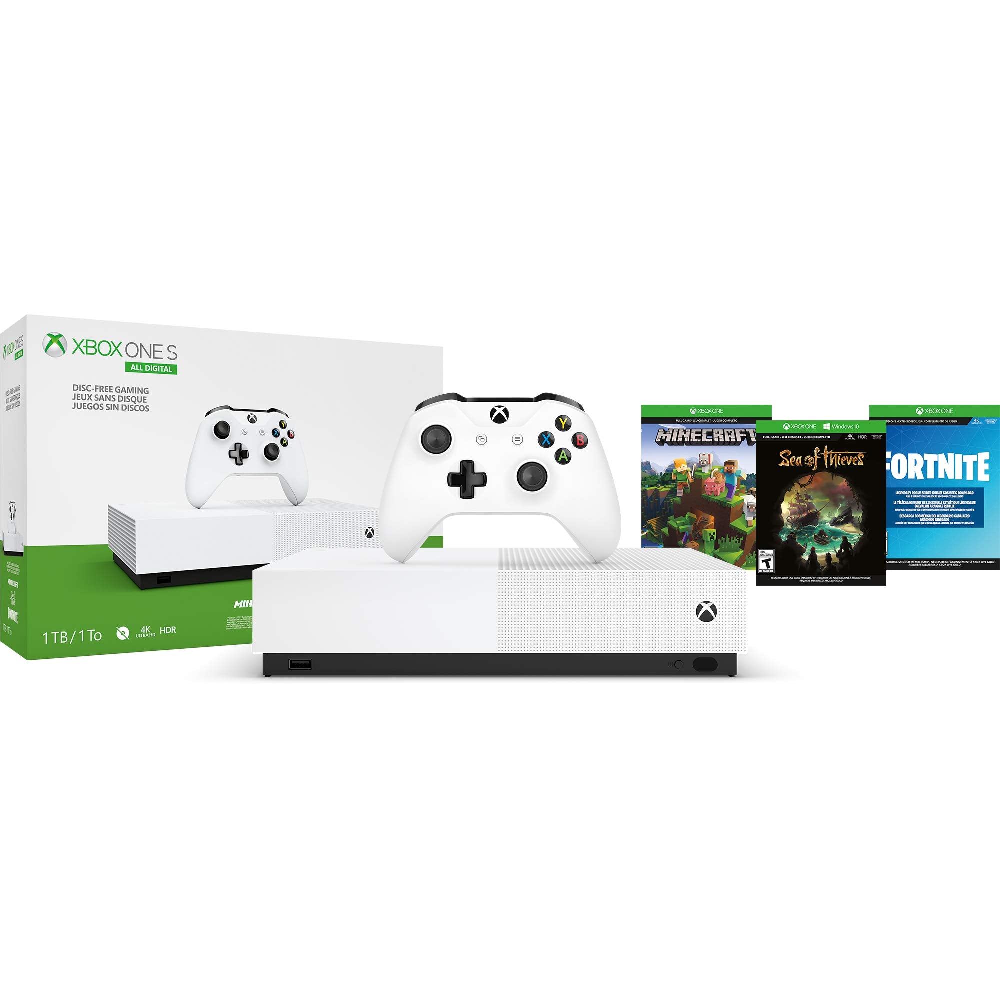 Konsole Slim 1TB + Spiele + Original Controller All Digital Edition