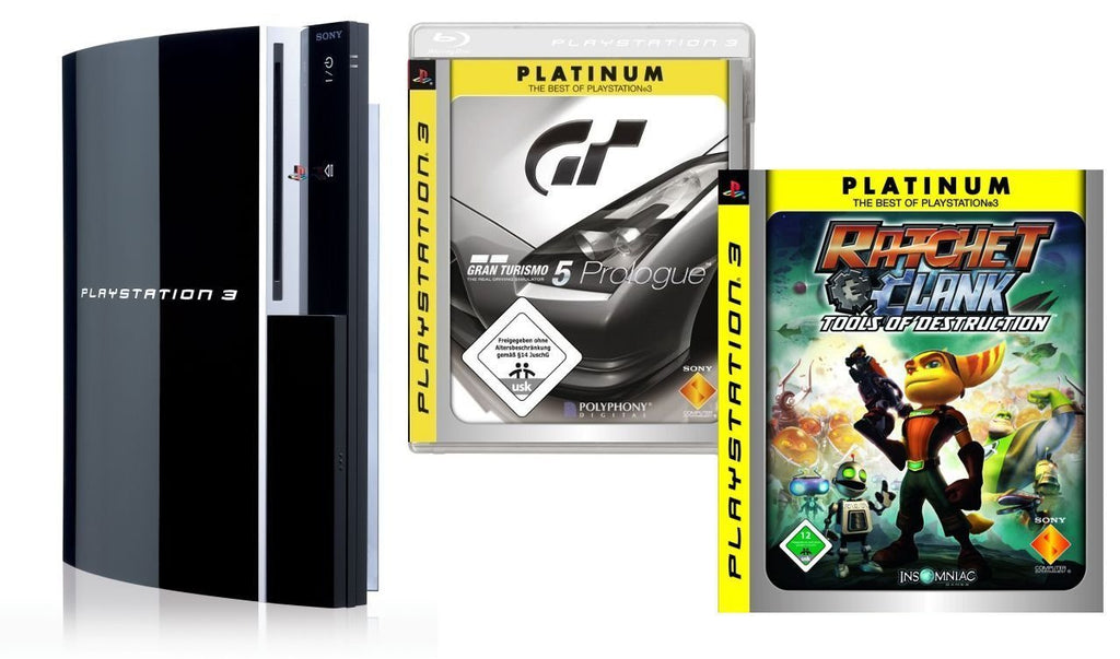 Konsole 80GB GT5 Prologue + Ratchet & Clank Edition + Original Controller
