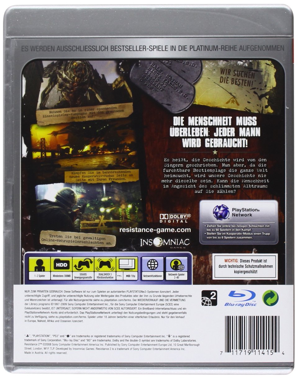 Resistance Twin - Pack: Resistance 2 + Fall of Man [Platinum] (DE)