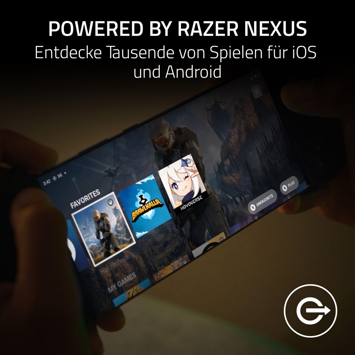 Wireless Controller Kishi V2 USB-C für iPhone und Android schwarz [Razer]