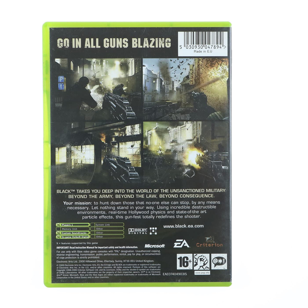 Black [UK Import] [Electronic Arts]