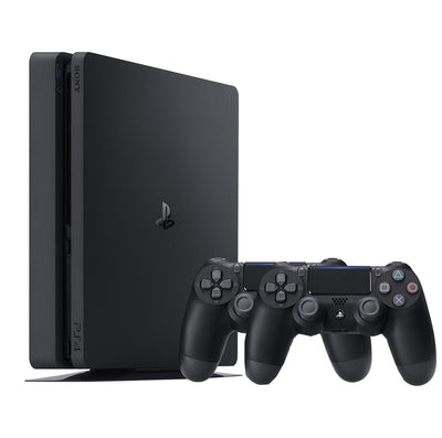 Konsole Slim 500GB schwarz + 2 Original Controller
