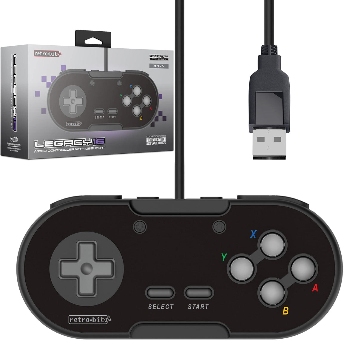 Controller / Pad Legacy16 Onyx Black schwarz [retro-bit]