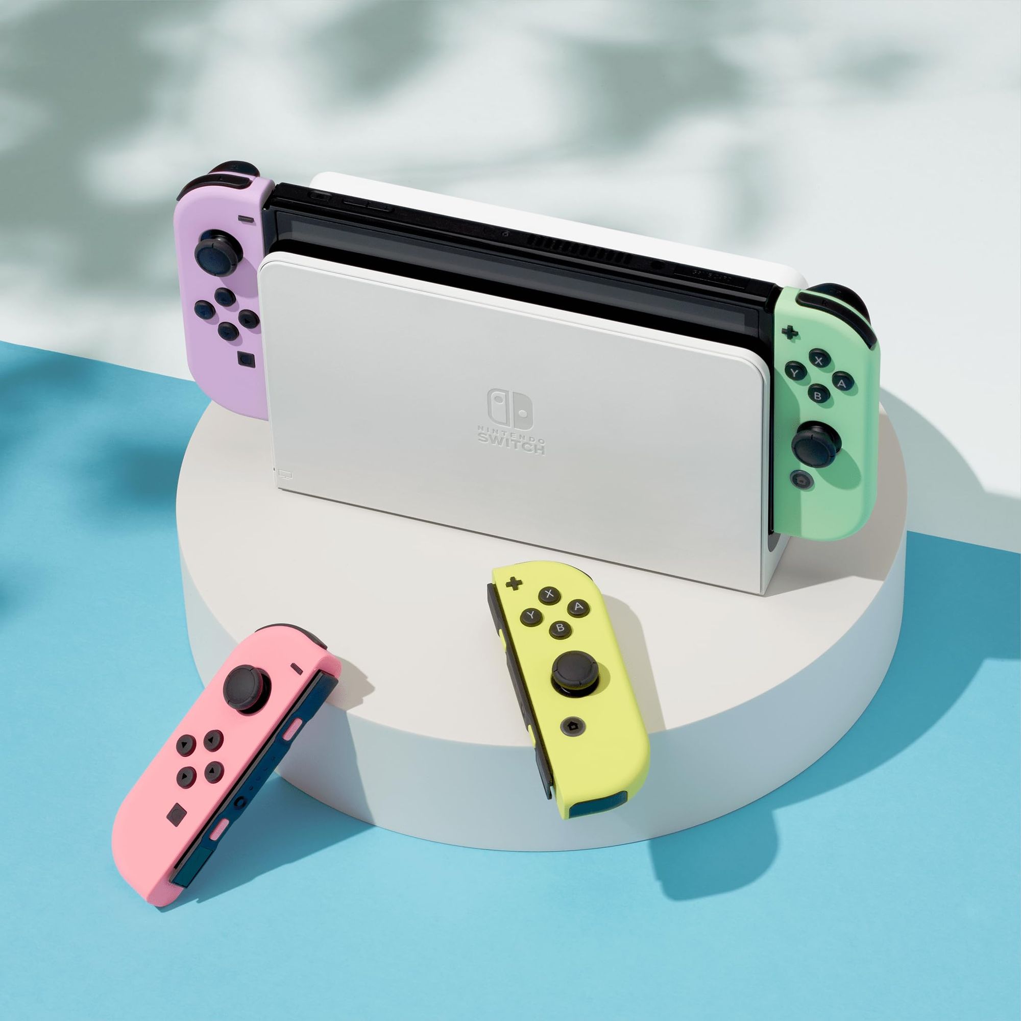 2 Original Joy-Con Controller Pastell-Lila/Grün