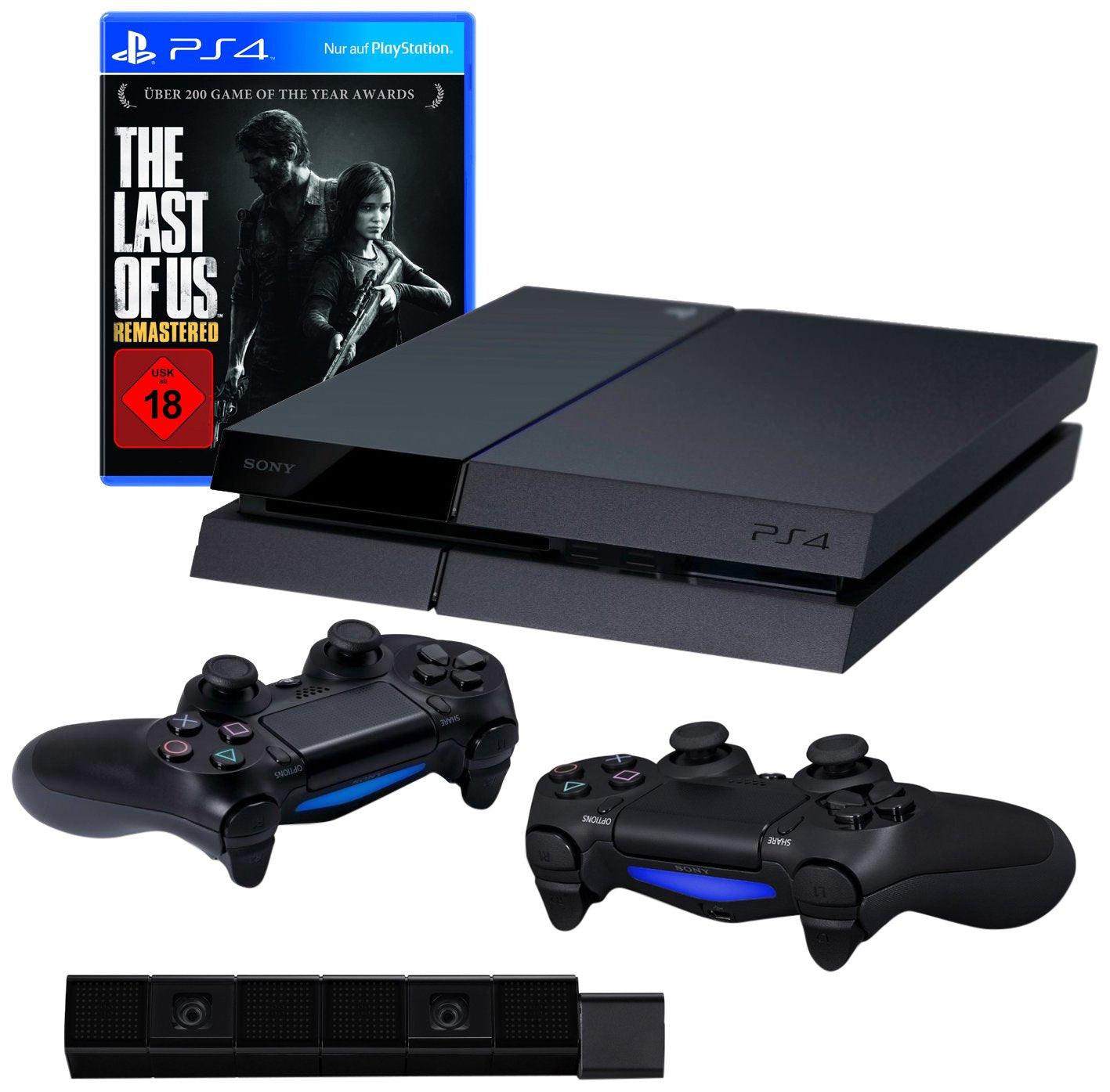 Konsole 500GB Last of Us Edition + 2 Original Controller + Kamera schwarz — Last of Us Edition