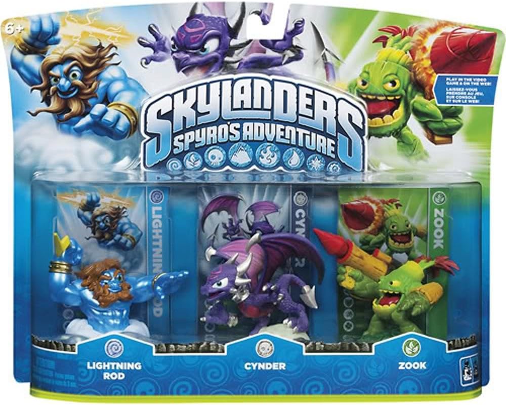 Spyro's Adventure Triple Pack: Lightning Rod + Zook + Cynder