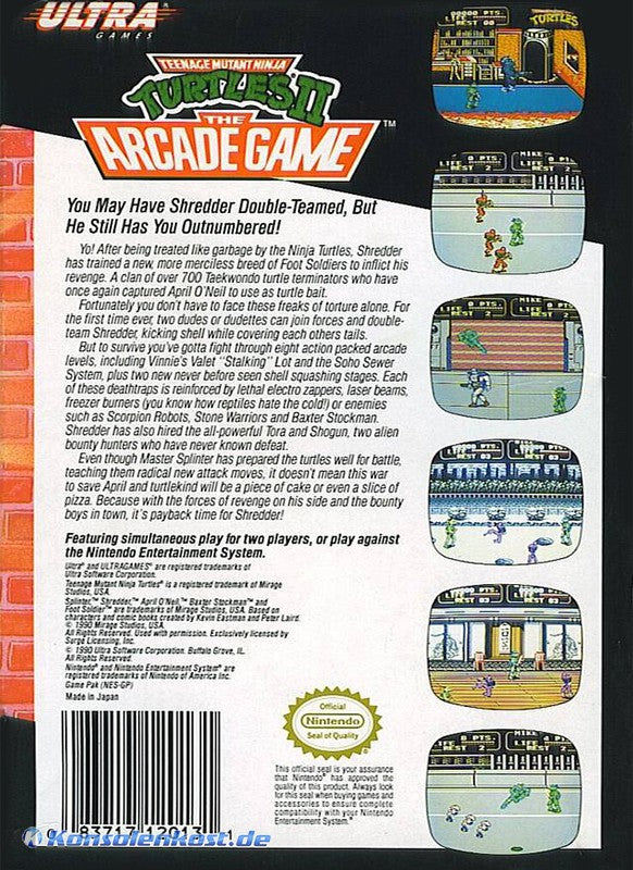 Teenage Mutant Ninja Turtles 2: The Arcade Game (US)