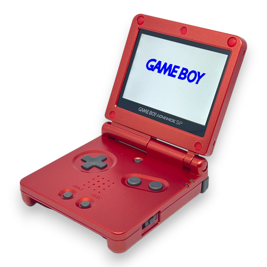 Konsole GBA SP rot IPS Mod + Netzteil