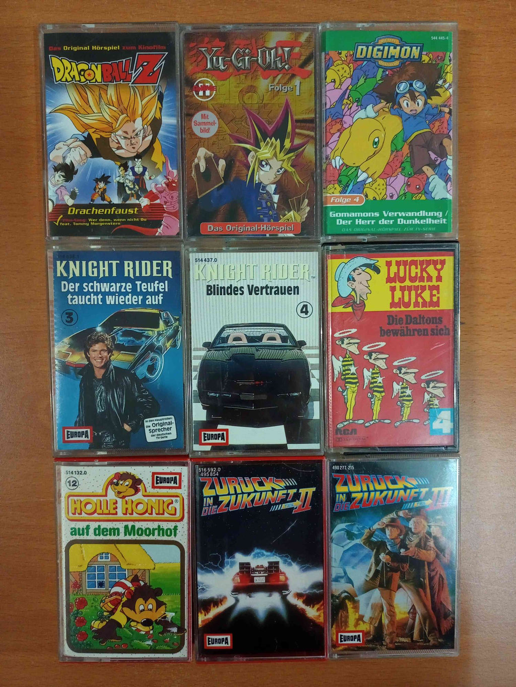 MC Kassetten-Set S60: Knight Rider, Digimon, Dragonball, Yu Gi Oh, Lucky Luke Europa