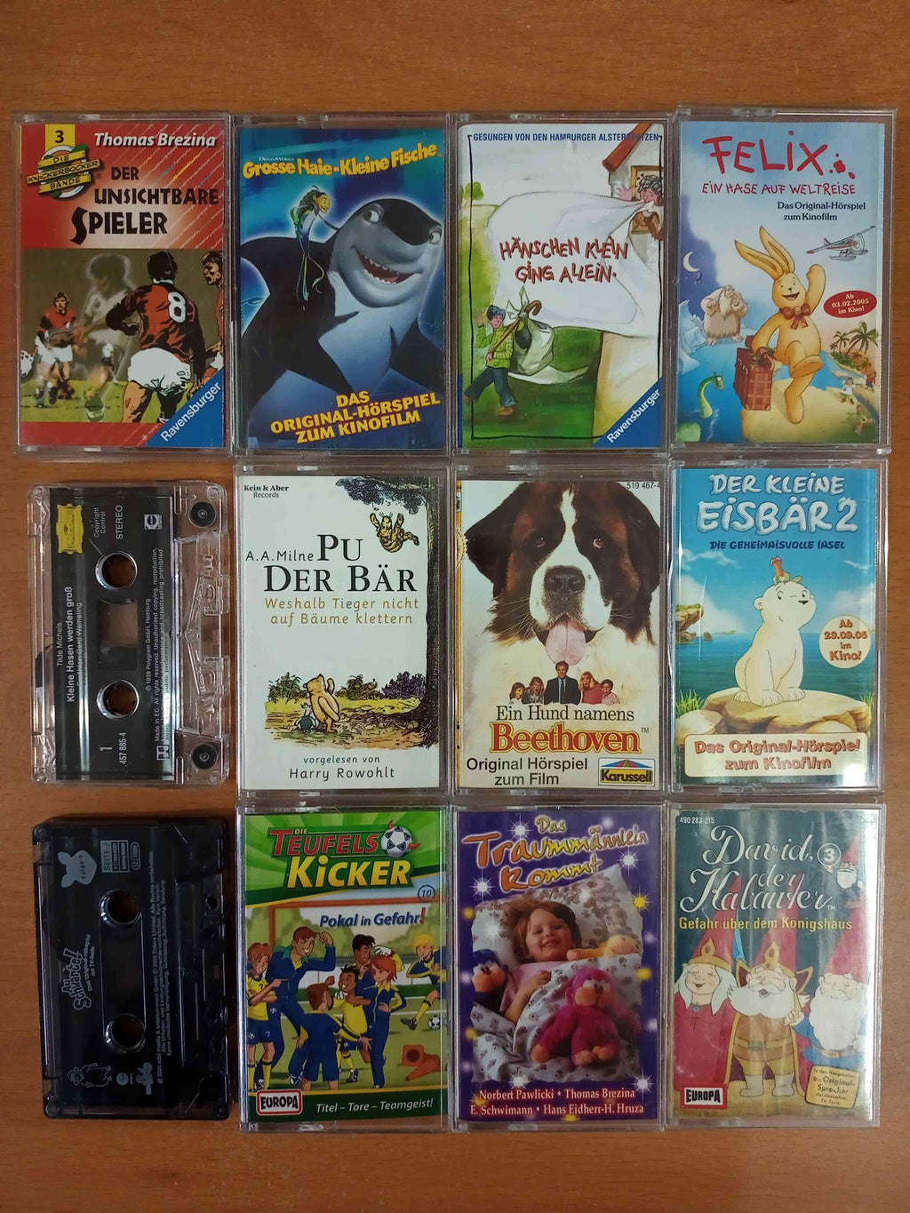 MC Kassetten-Set S44: Felix, Teufelskicker, Pu der Bär Europa Kinder Sammlung