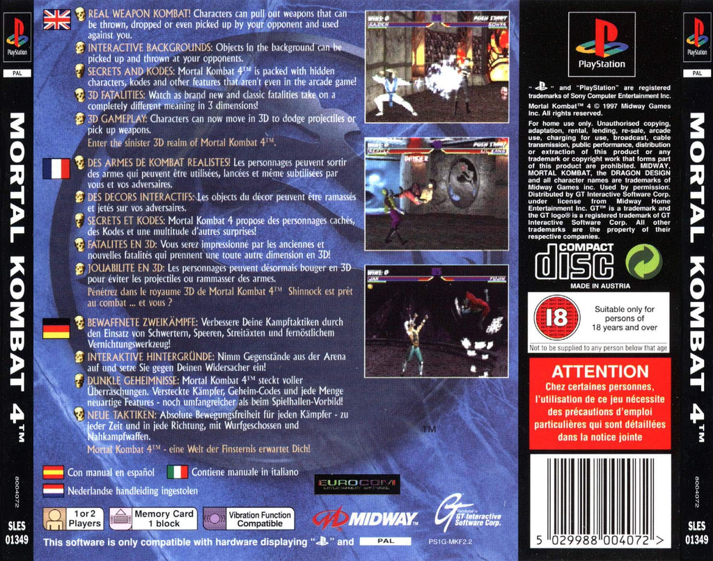 Mortal Kombat 4 (EU)