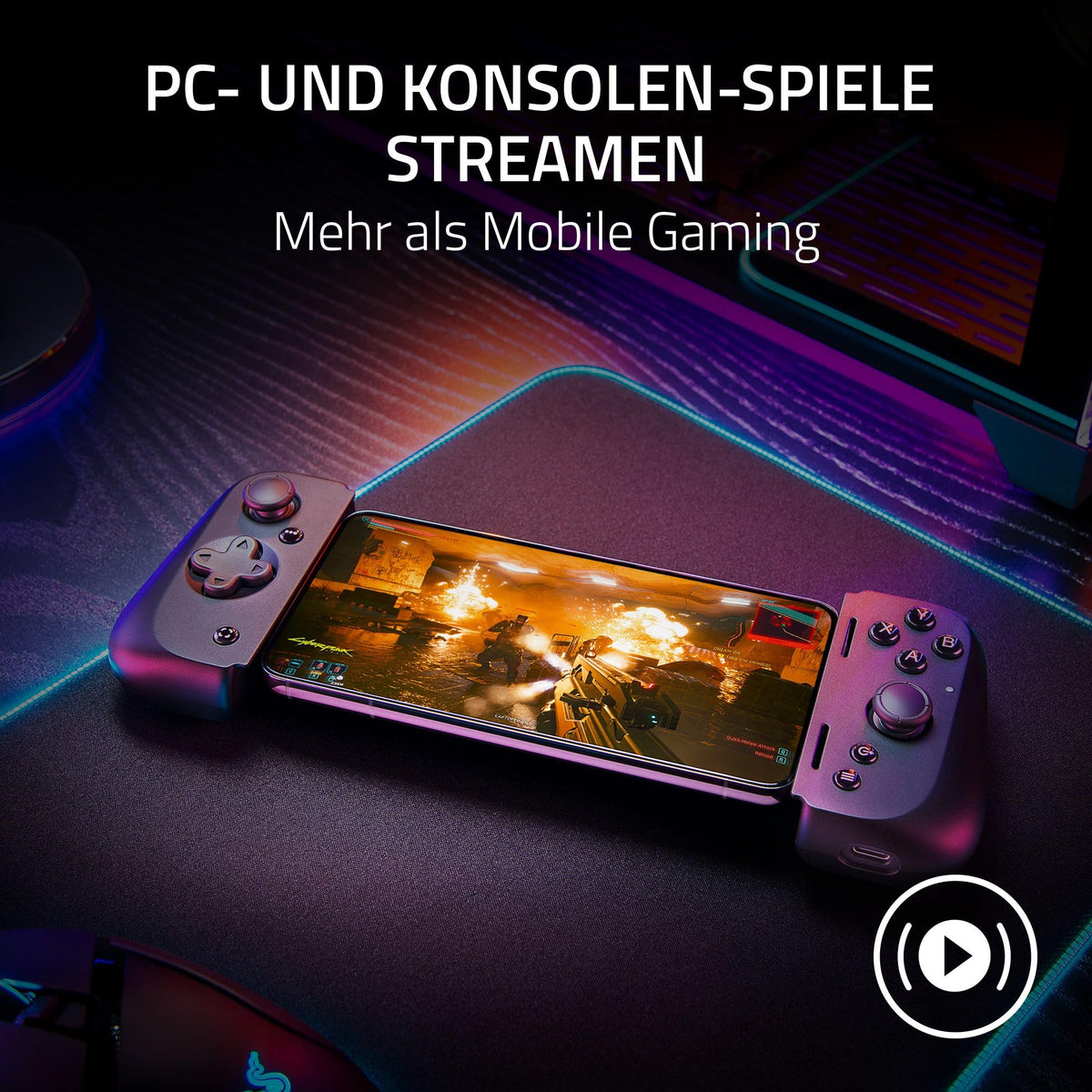 Wireless Controller Kishi V2 USB-C für iPhone und Android schwarz [Razer]
