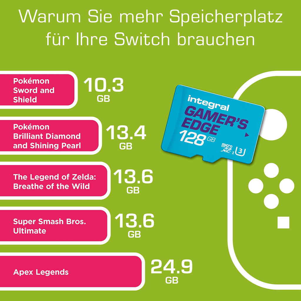 128GB Gamer's Edge Micro SD Card [Integral]