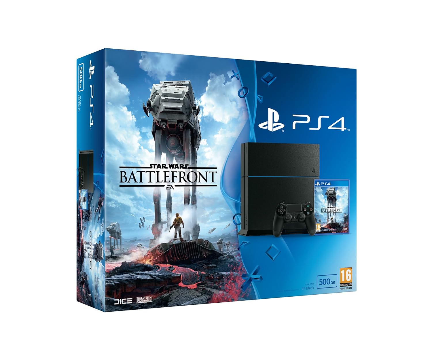 Konsole 500GB + Spiel + Original Controller Star Wars Battlefront Edition