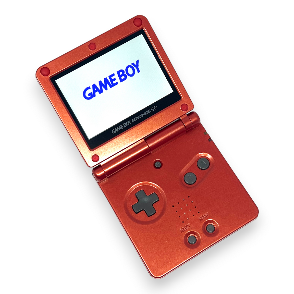 Konsole GBA SP rot IPS Mod + Netzteil