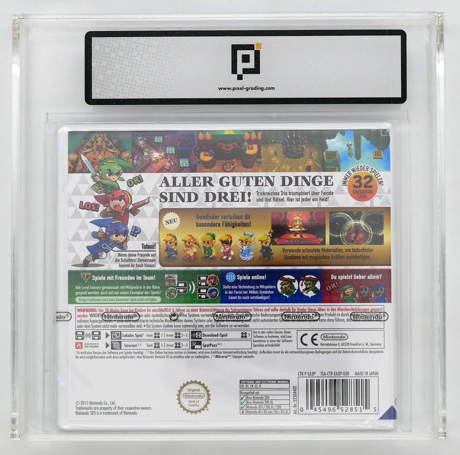 The Legend of Zelda: Triforce Heroes Pixel Grading SEALED 90+ 96541349 (DE) · Sammlerstück