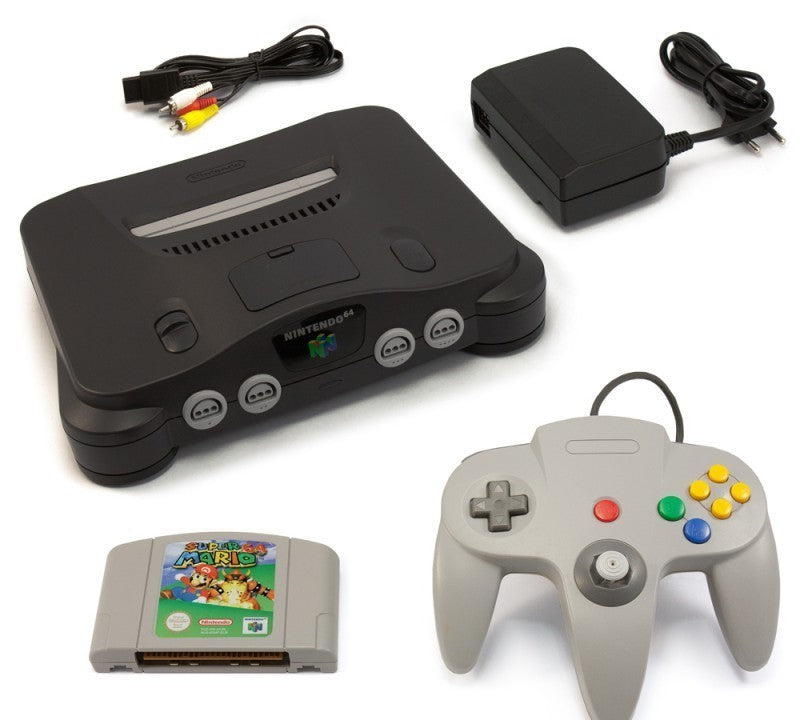 Konsole + Super Mario 64 + Controller grau + Zubehör