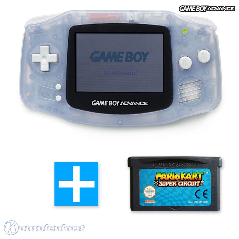 Konsole transp.-blau Clear Blue Glacier + Mario Kart