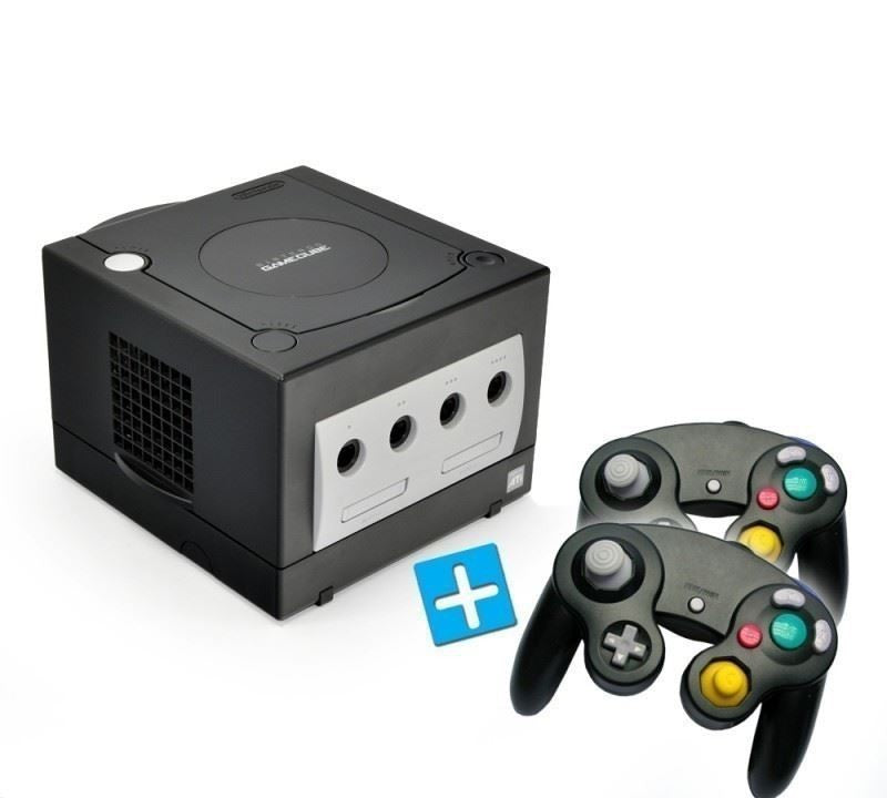 Konsole schwarz + 2 Controller