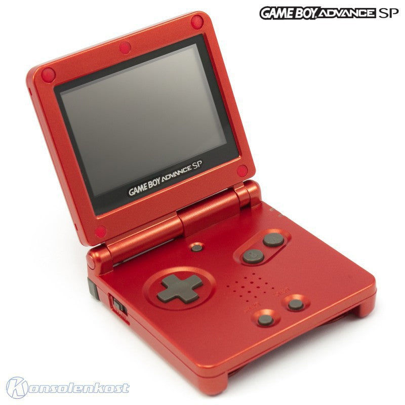 Konsole GBA SP rot Flame Red + Netzteil (US)