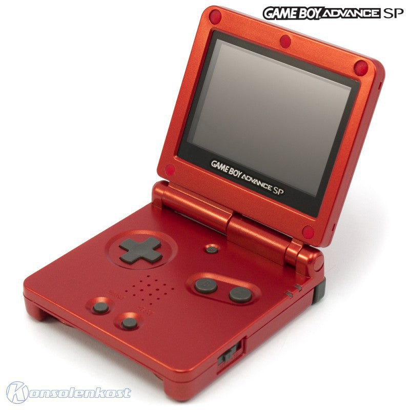 Konsole GBA SP rot Flame Red + Netzteil (US)