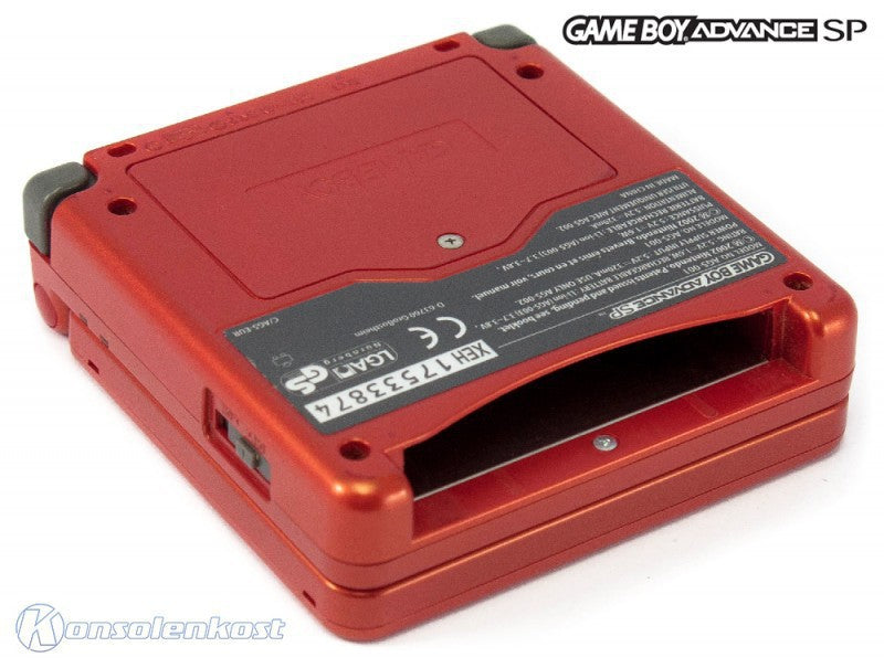Konsole GBA SP rot Flame Red + Netzteil (US)