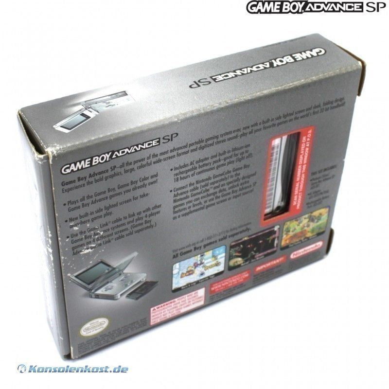 Konsole GBA SP silber + Netzteil (US)