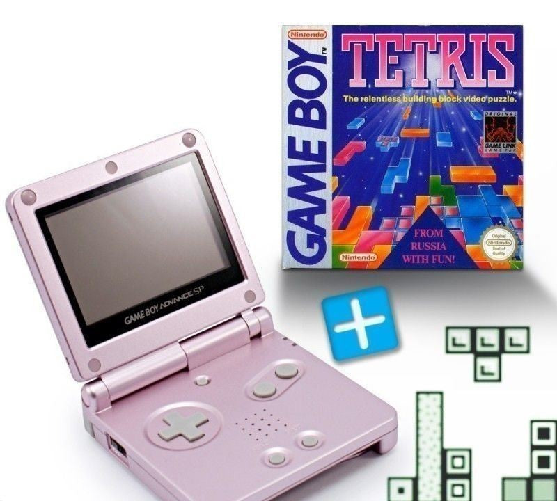 Konsole GBA SP rosa - pink + Tetris + Netzteil