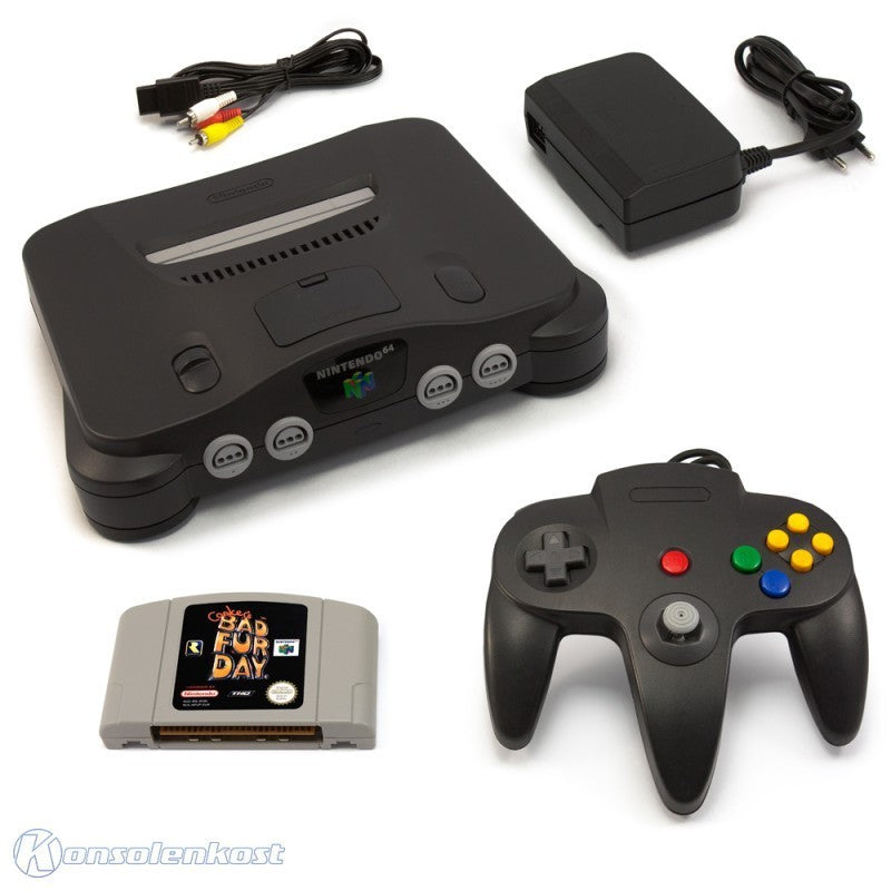 Konsole + Conker's Bad Fur Day + Controller + Zubehör