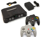 Konsole + 2 Controller schwarz grau + Zubehör