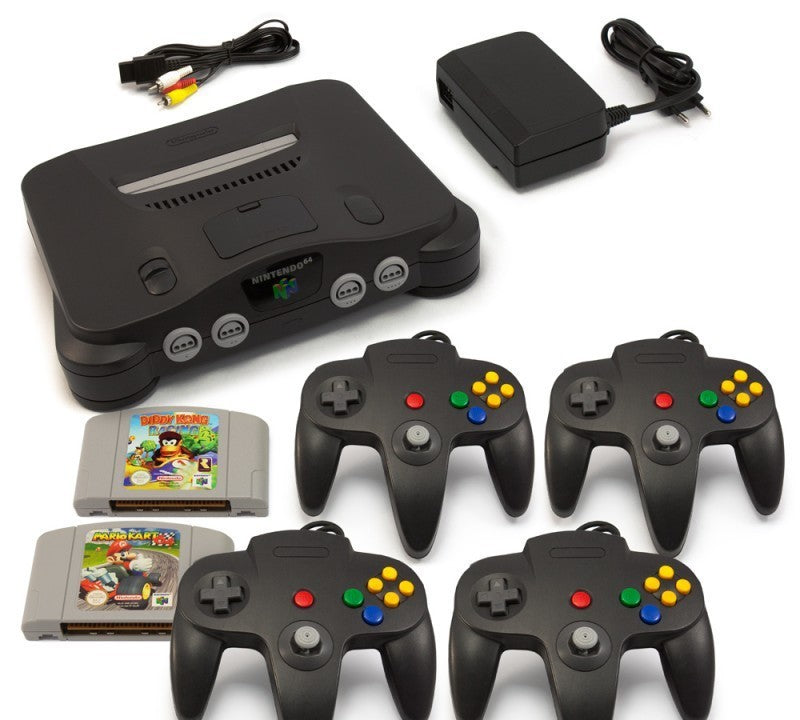 Konsole + Mario Kart + Diddy Kong + 4 Controller + Zubehör