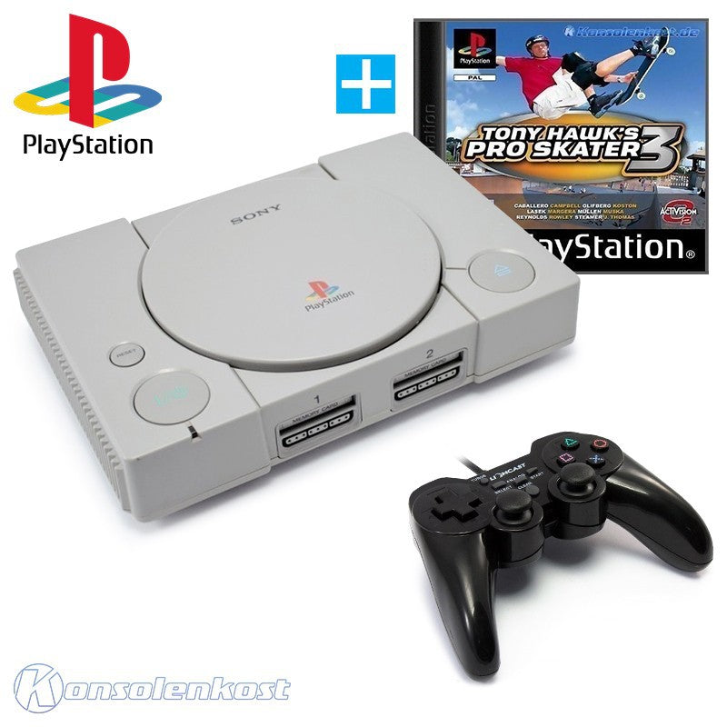 Konsole + Tony Hawk 3 + Controller + Zubehör