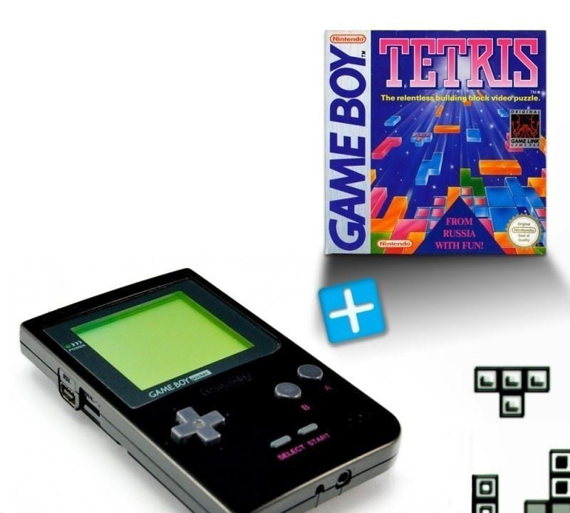 Konsole schwarz + Tetris