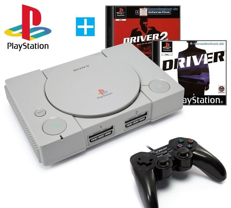 Konsole + Driver 1 + 2 + Controller + Zubehör