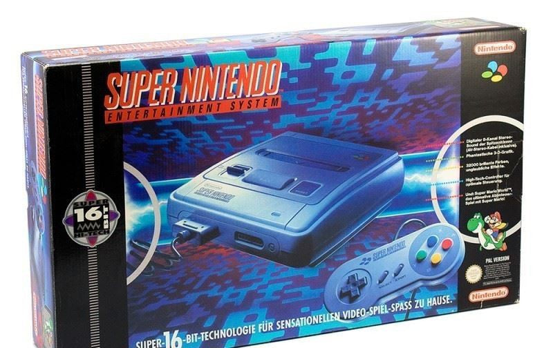 Konsole 16Bit Set + Mario World + Original Controller + Zubehör
