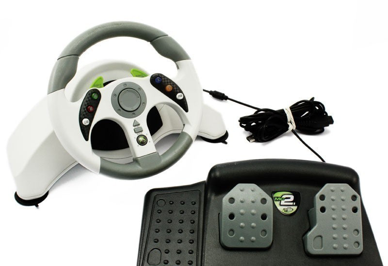 MC2 Racing Wheel / Lenkrad + Pedale weiß [MadCatz]