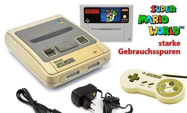Konsole + Mario World + Original Controller + Zubehör