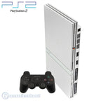 MegaSet: Konsole Slim + 5 Spiele + Original Controller + Zubehör silber