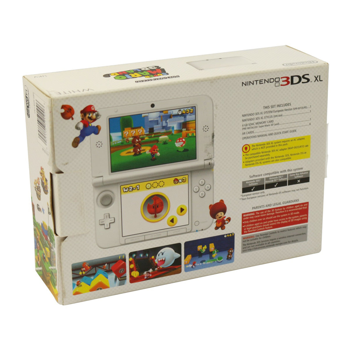 Konsole XL Super Mario 3D Land Edition weiß + Netzteil