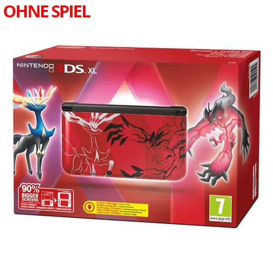 Konsole XL Pokemon XY Edition rot + Netzteil