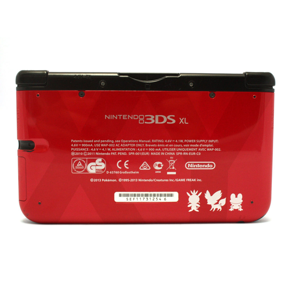 Konsole XL Pokemon XY Edition rot + Netzteil