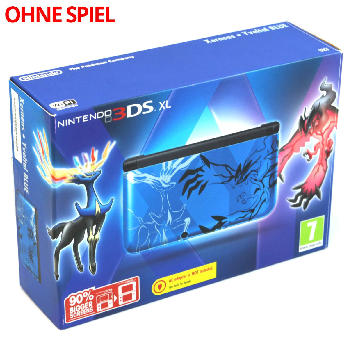 Konsole XL Pokemon XY Edition blau + Netzteil