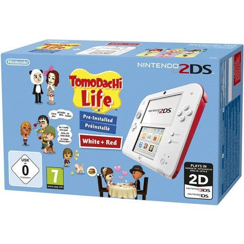 Konsole weiß-rot Tomodachi Life Edition + Spiel + Netzteil — weiß-rot Tomodachi Life Edition