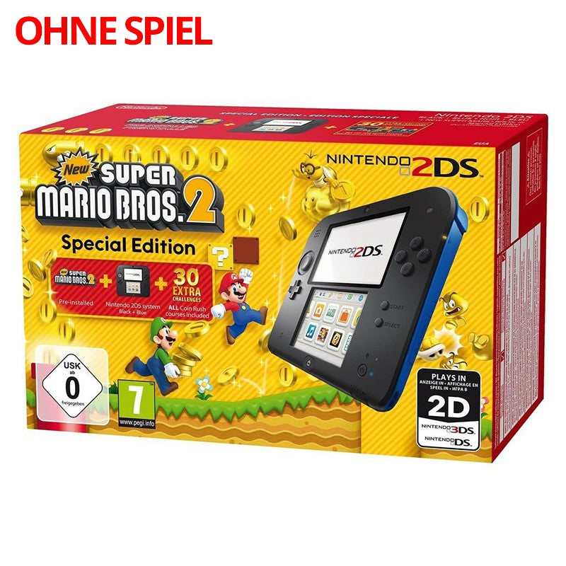 Konsole schwarz-blau Mario Bros. 2 + Netzteil