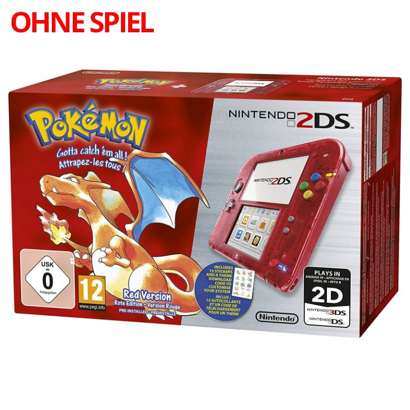 Konsole rot-transp. Pokémon Rote Edition + Netzteil — rot-transp. Pokémon Rote Edition