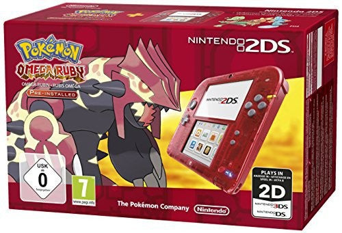 Konsole rot-transp. Pokemon Omega Rubin Edition + Netzteil — rot-transp. Pokemon Omega Rubin Edition