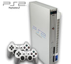 Konsole silber + 2 DualShock Controller + Zubehör
