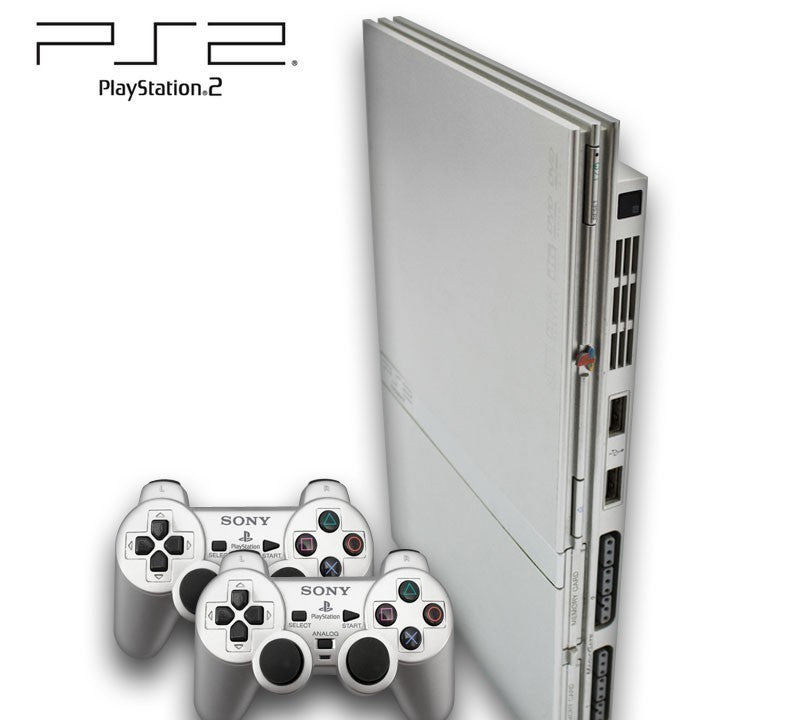 Konsole Slim silber + 2 Original DualShock Controller + Zubehör