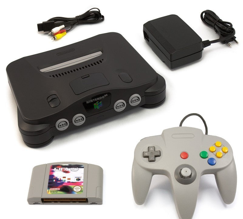Konsole + FIFA 98 + Controller + Zubehör