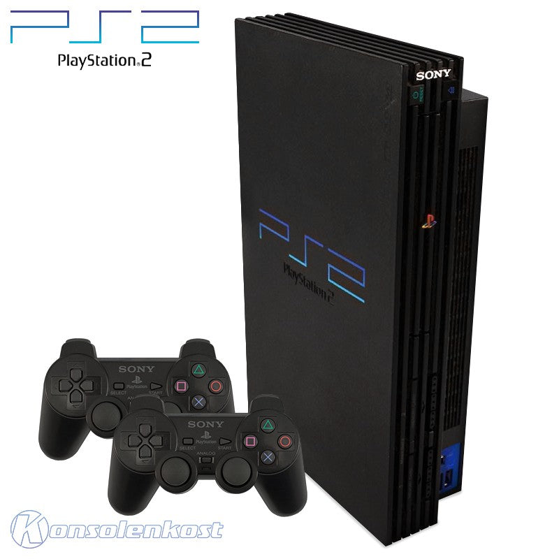 MegaSet: Konsole + 10 Spiele + 2 Original Controller + Zubehör schwarz